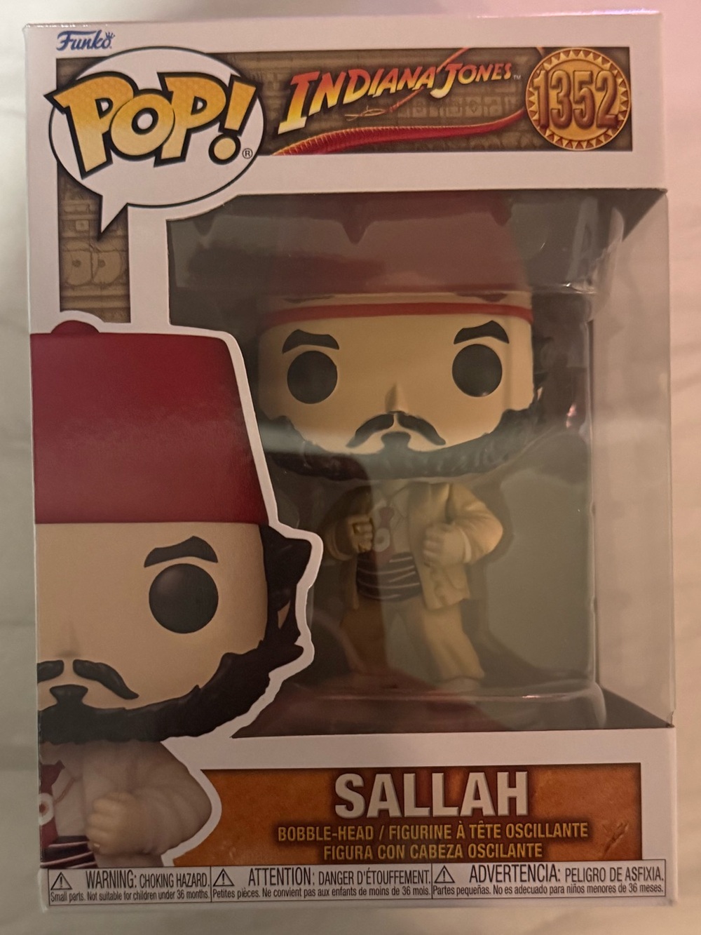 Funko POP! Indiana Jones Sallah Vinyl Figure with Red Fez and Cream Outfit